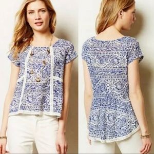 Anthropologie Meadow Rue Crochet Top